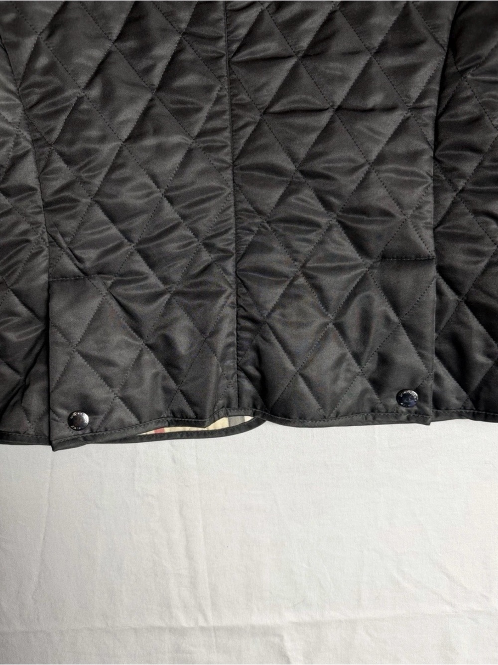 Burberry Black Quilted Jacket - Zip Front - Picture 3 of 14